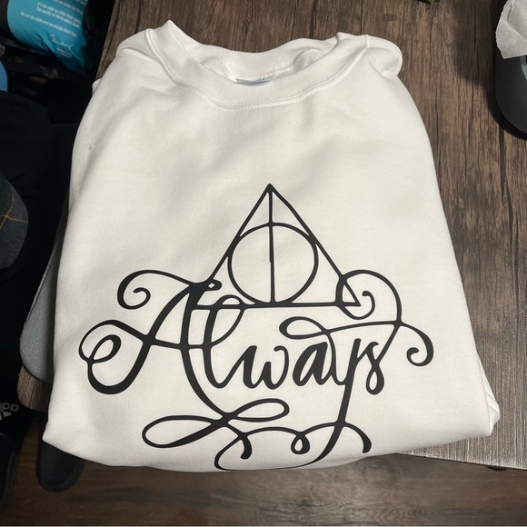 Harry Potter Always NEW white crewneck sweatshirt - Picture 3 of 4